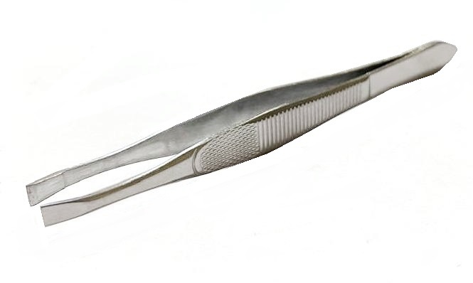 Пинцет для коррекции бровей, цв. серебро, дл. 8,5 см, арт. MAN-57