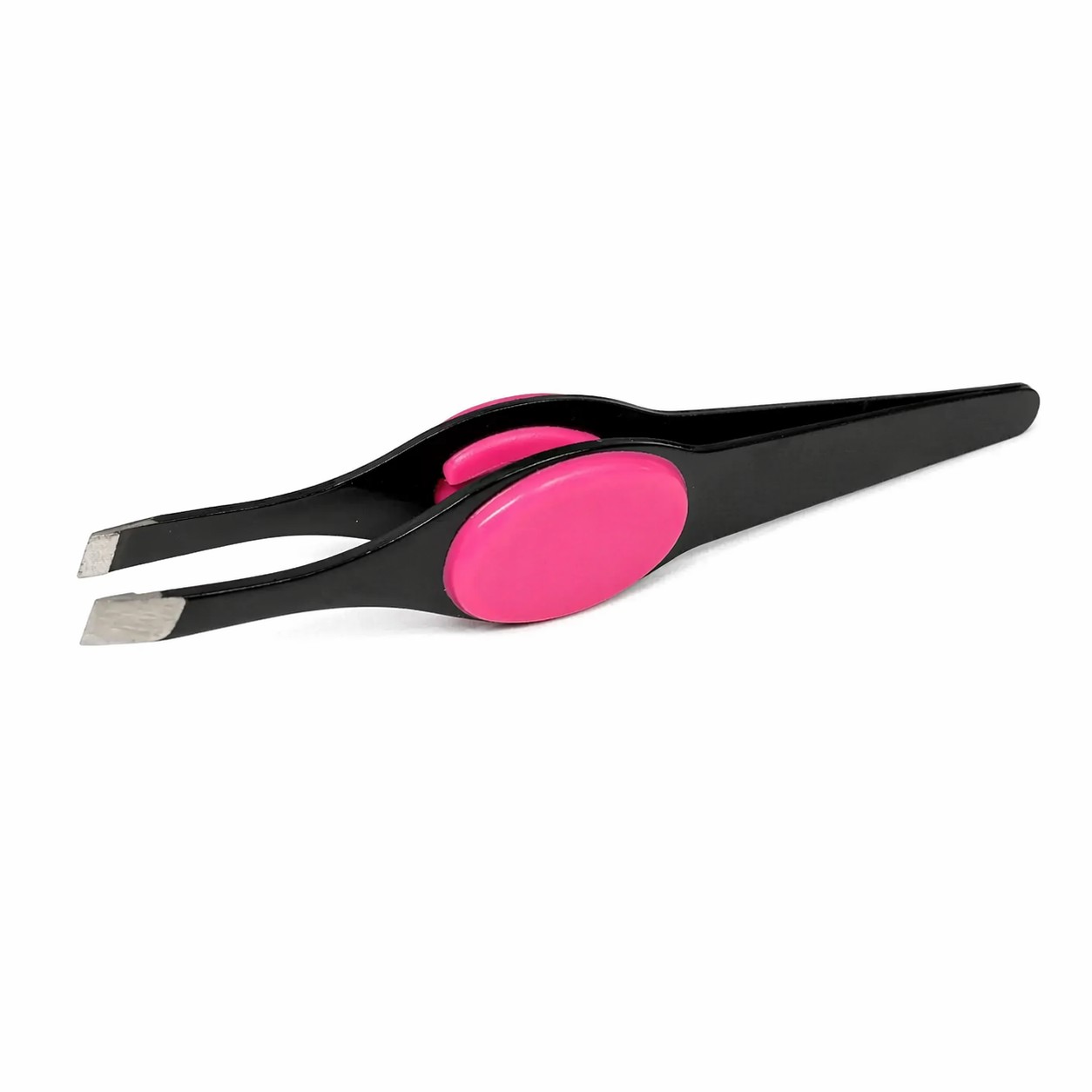 Пинцет для коррекции бровей, арт. MAN-75, длина 10 см, цвет черный. title=