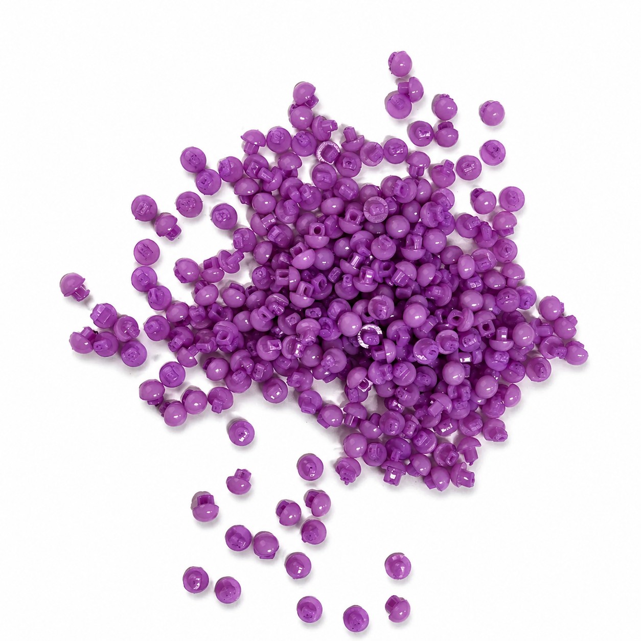 Мини-пуговицы пластиковые «Круглые», цв.фиолетовый, 5 мм. title=