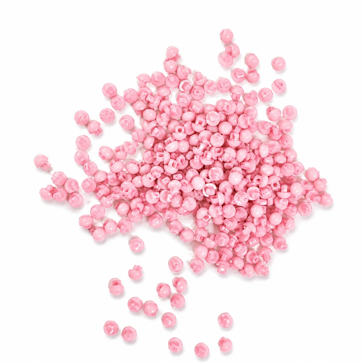 Мини-пуговицы пластиковые «Круглые», цв.розовый, 5 мм. title=