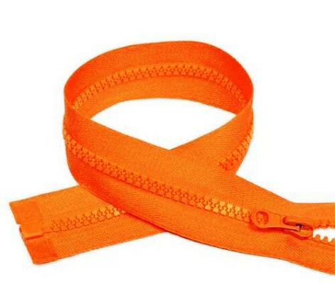 Молния Трактор №5, цв. оранжевый 157, разъёмная однозамковая, 90 см