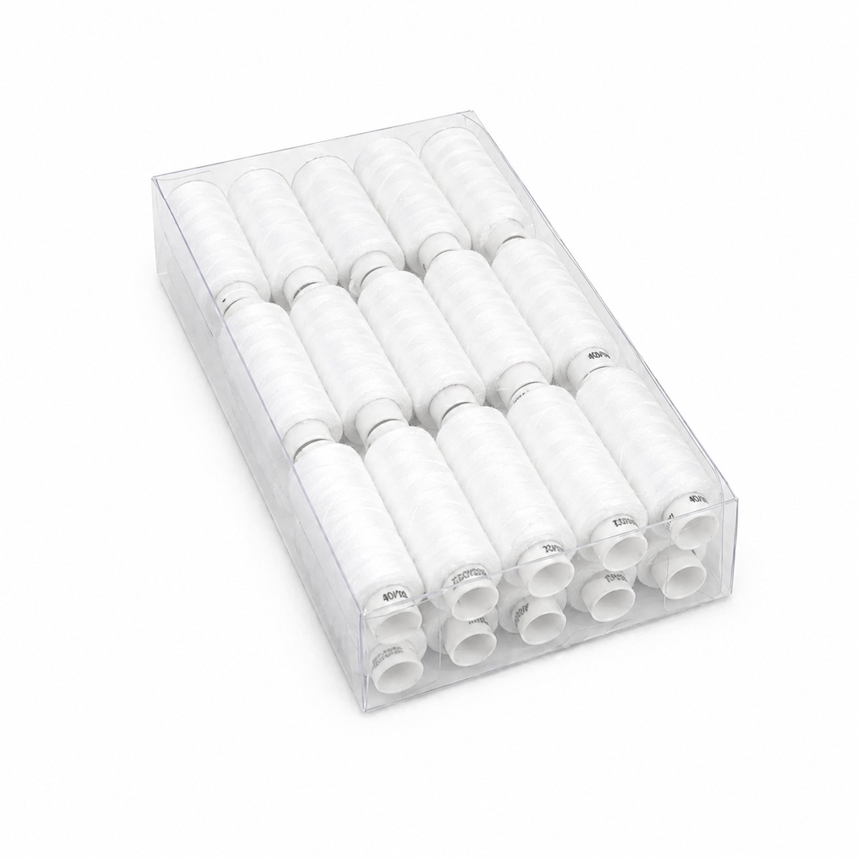 Нитки швейные 40 ЛШ, белые, 30 катушек по 200 м title=