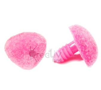 Носик для игрушек винтовой с бархатным покрытием/ пластик/ 18мм/ цв.розовый/ фас.50шт