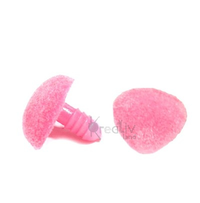 Носик для игрушек винтовой с бархатным покрытием/ пластик/ 21мм/ цв.розовый/ фас.50шт