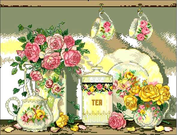 Набор для полного или частичного вышивания крестом 40 х 50, арт. 0126 НАТЮРМОРТ