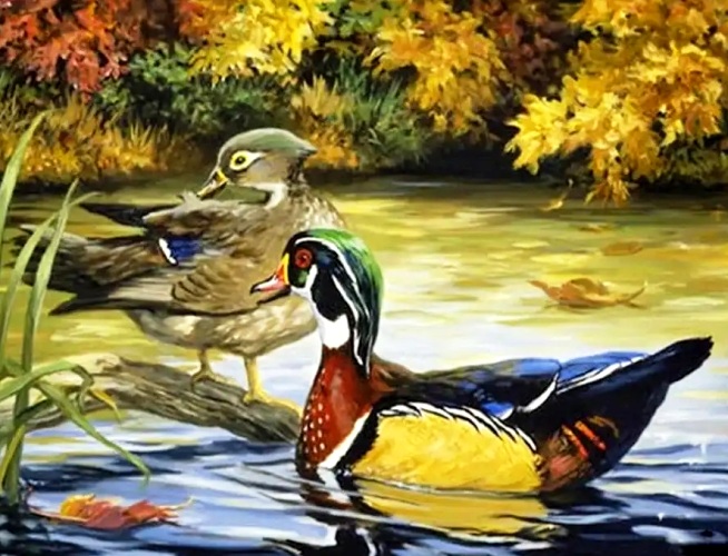 Набор для полного или частичного вышивания крестом 40х50/ арт.0408 УТОЧКИ