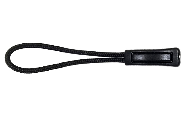 Пуллер для бегунка со шнурком/ арт.13/ цв.черный 322/ дл.63мм/ фас.1шт.