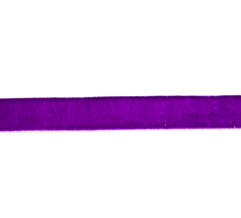 Лента бархатная однотонная/ 15мм/ цв.фиолетовый/ дл.22,8см/ фас.1рул.