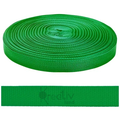 Лента ременная стропа ш.25мм/ цв.зеленый/ 50м в рулоне/ фас.1рул.