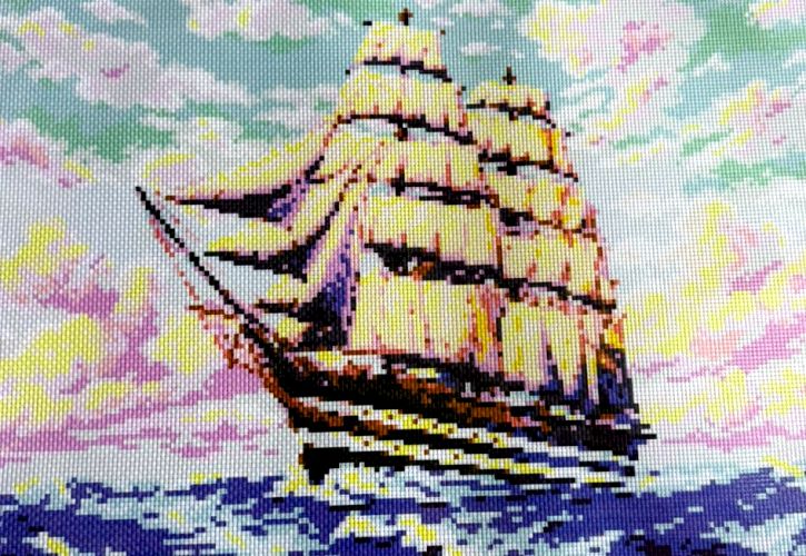 Схема для вышивания 40х50/ арт.0188 ПАРУСНИК