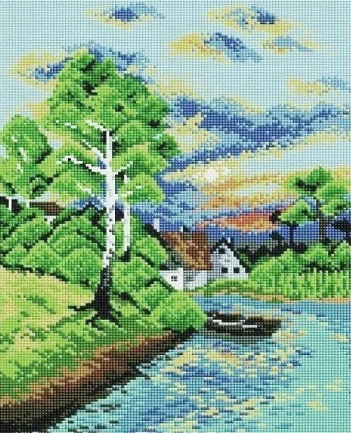 Схема для вышивания 40х50/ арт.0323  У ПРУДА