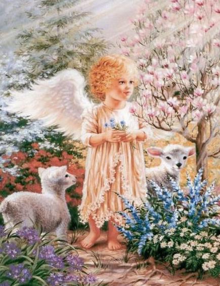 Схема для вышивания 40х50/ арт.0353 АНГЕЛ