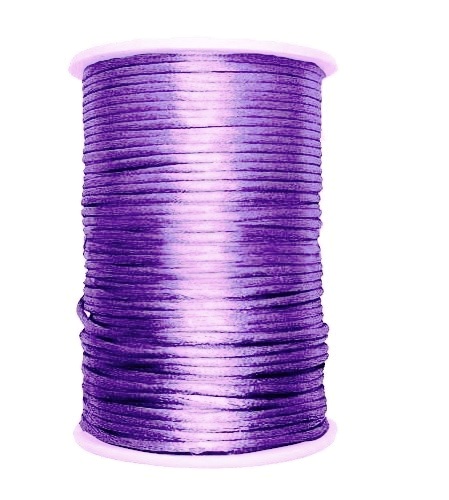 Шнур атласный 2мм/ цв.фиолетовый 017/ 91м/ фас.1рул