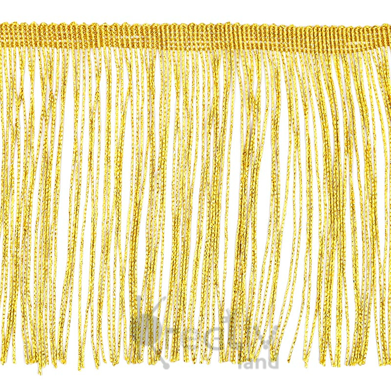 Бахрома с люрексом цв.желтый/ шир.15см/ дл.9,1м/ фас.1рул