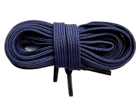 Шнурки для обуви плоские/ цв.темно-синий/ шир.10мм/ дл.100см/ фас.50пар