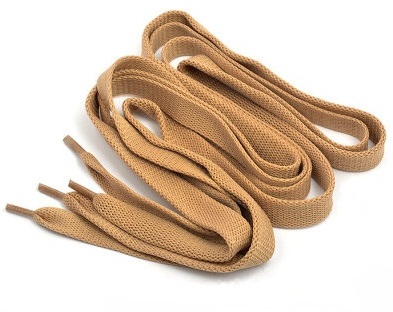 Шнурки для обуви плоские/ цв.светло-коричневый/ шир.10мм/ дл.100см/ уп.1пара/ фас.50пар