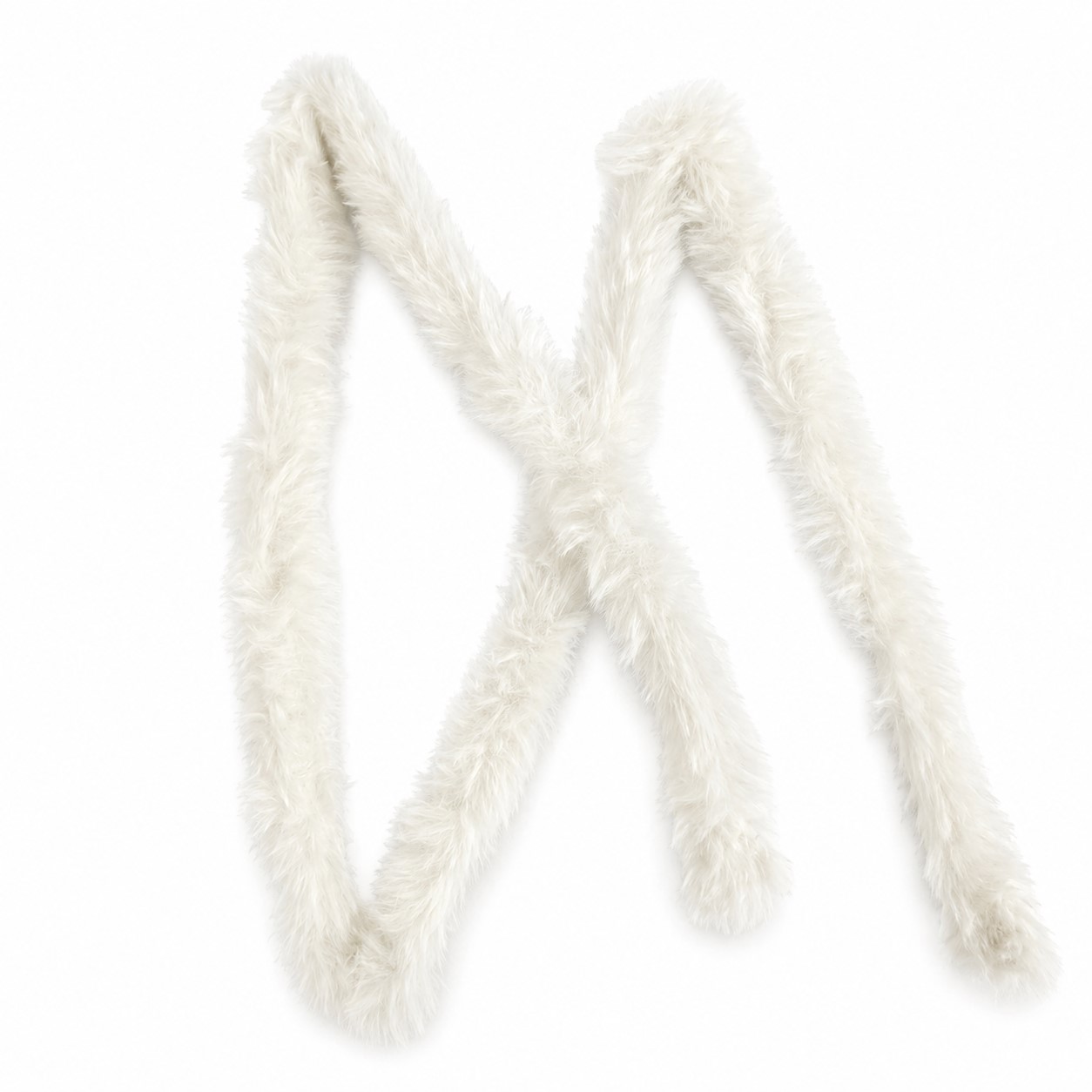 Синельная проволока меховая, цв. белый, дл. 100 см, диаметр 15 мм, арт. 51