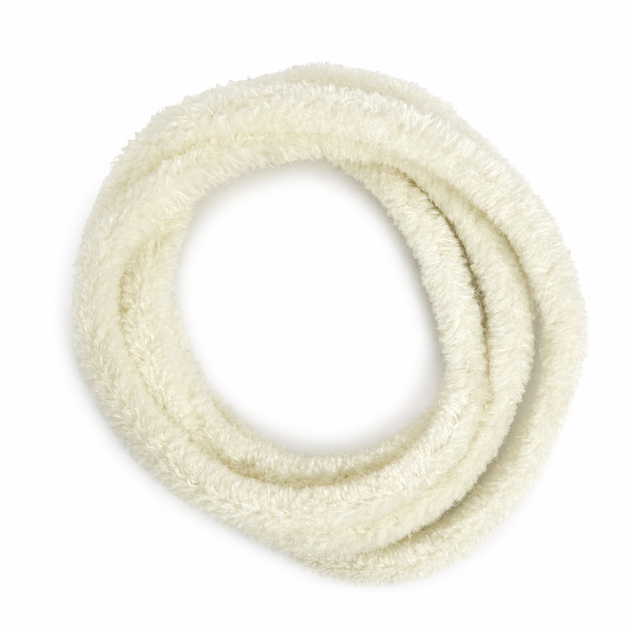 Синельная проволока велюр, цв. белый, дл. 120 см, диаметр 9 мм, арт. 900