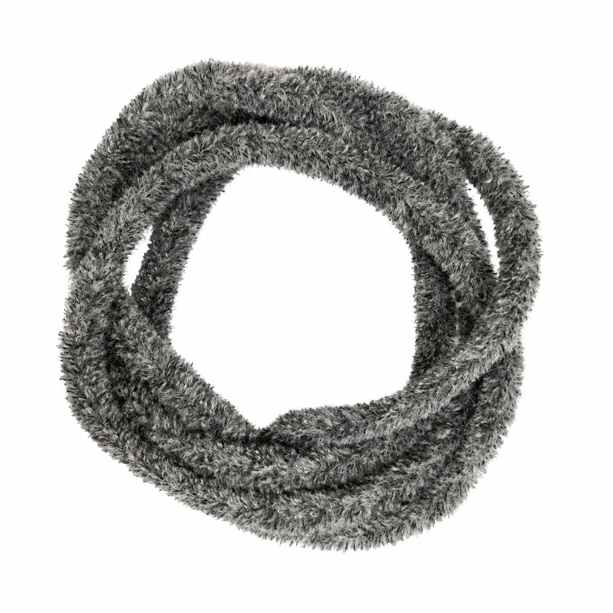 Синельная проволока велюр, цв. серый, дл. 120 см, диаметр 9 мм, арт. 945