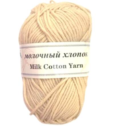 Пряжа для вязания Молочный хлопок/ цв.бежевый SPL3-41/ дл.около 100м/ 50г/ фас.1шт.