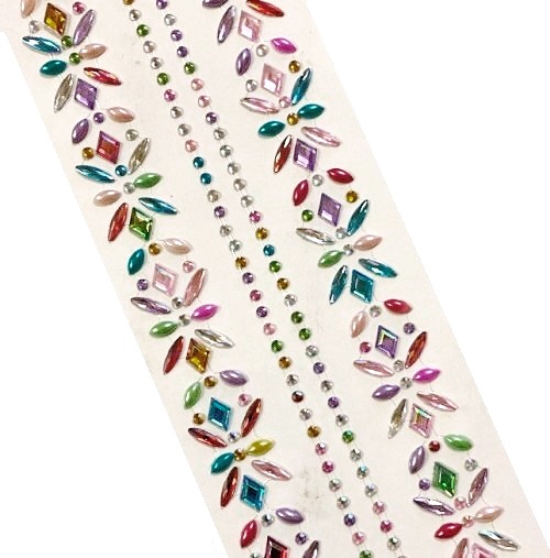 Стразы самоклеющиеся фигурные/ арт.NY-21/ цв.ассорти перламутровое/ фас.1лист title=