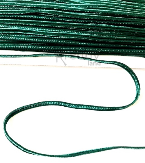 Сутажный шнур 0,3мм/ 50яр./ цв.зеленый/ фас.1рул