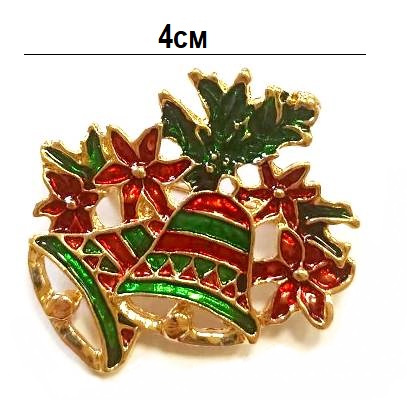 Брошь декоративная со стразами КОЛОКОЛЬЧИКИ/ металл/ арт.SXZ-345/ уп.1шт.