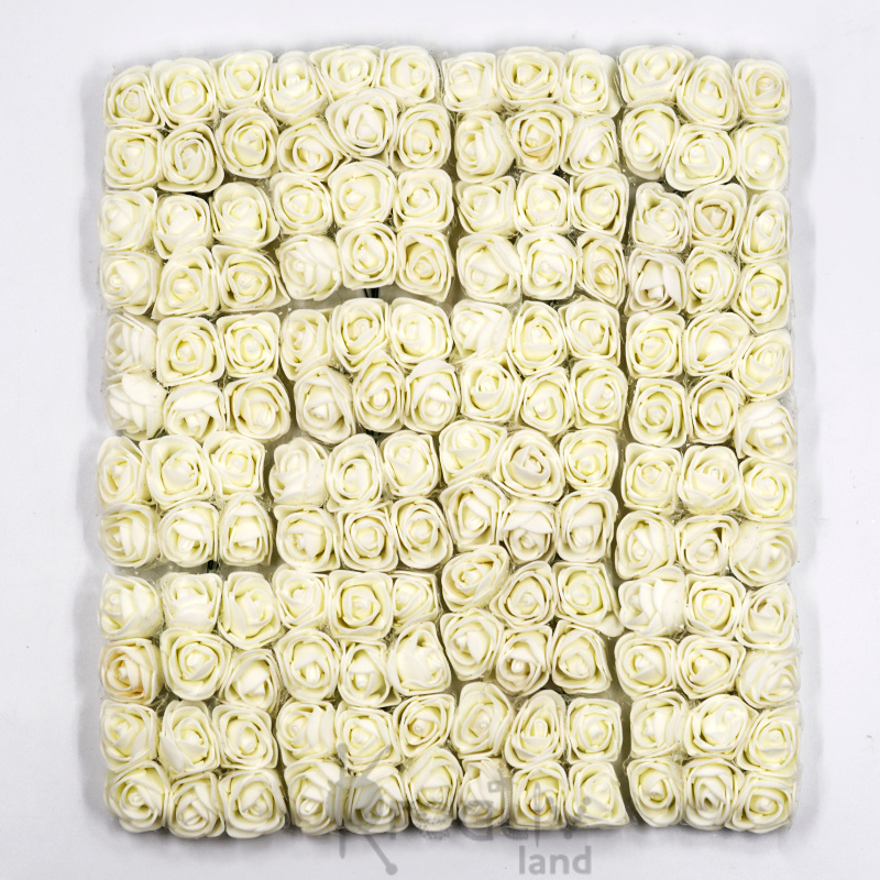 Цветы искусственные из фоамирана/ цв.молочный/ д.25мм/ уп.144шт/ фас.1уп