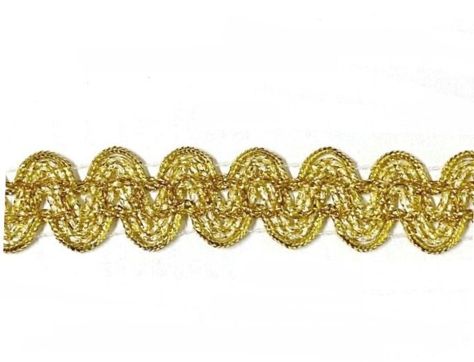 Тесьма отделочная/ цв.золото/ ш.18мм, 20ярд./ арт.PW008/ фас.1рул.