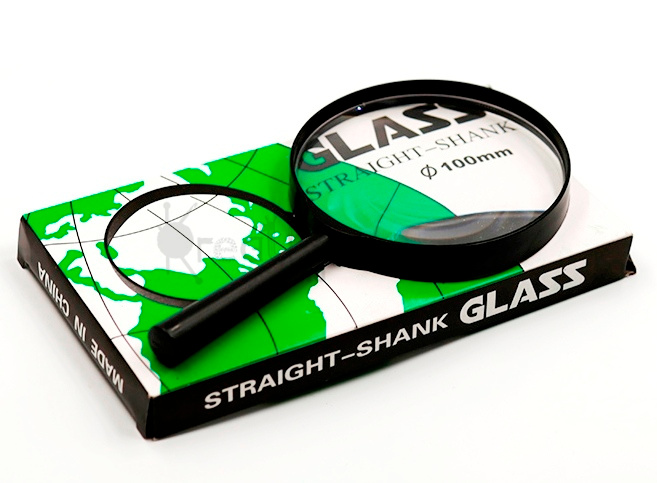 Лупа карманная Glass 100мм/ увеличение 3х/ фас.1шт