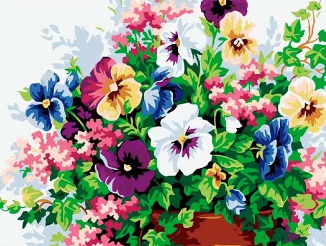 Набор для полного или частичного вышивания крестом 40 х 50, арт. 0278 АНЮТИНЫ ГЛАЗКИ