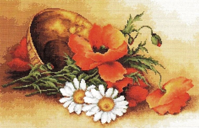 Набор для полного или частичного вышивания крестом 40 х 50, арт. 0281 БУКЕТ
