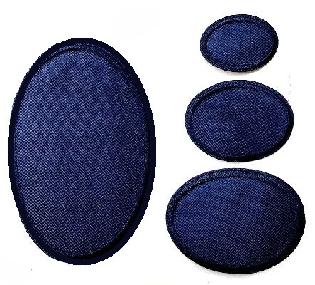 Аппликация термоклеевая / цв.темно-синий/ 5 размеров-овал/ арт.Z1214/ фас.60шт