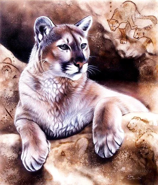 Алмазная живопись, подрамник, полная выкладка, 20 х 30 см, арт. AK2030097 ПУМА