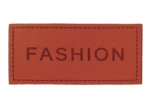 Лейбл пришивной FASHION, цв. красный, фас. 10 шт, 70 х 35 мм, арт. 112