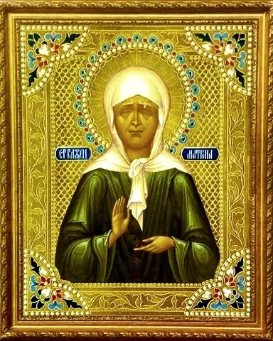 Алмазная мозаика, подрамник, частичная выкладка, круглые блестящие стразы, 27 х 33 см, арт. AS70477 СВЯТАЯ МАТРОНА