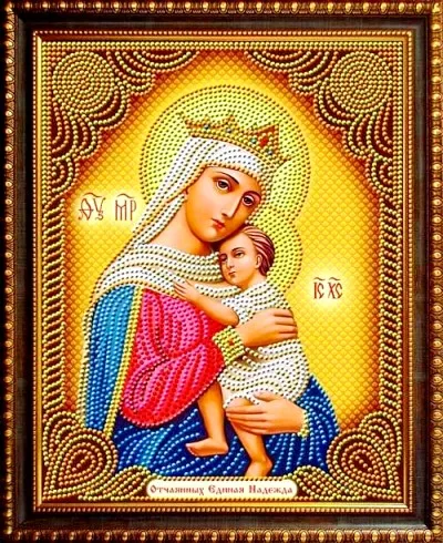 Алмазная мозаика, подрамник, частичная выкладка, круглые блестящие стразы, 27 х 33 см, арт. AS72602 ОТЧАЯННЫХ НАДЕЖДА