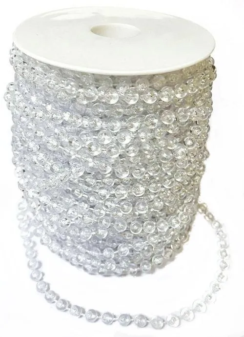 Бусины на бобине, цв. прозрачный, 6 мм, 30 м, арт. BUC PP-59002