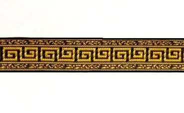Тесьма жаккардовая ВЕРСАЧЕ, цв. желтый, шир. 20 мм, 7 м, арт. MZНВ-2008