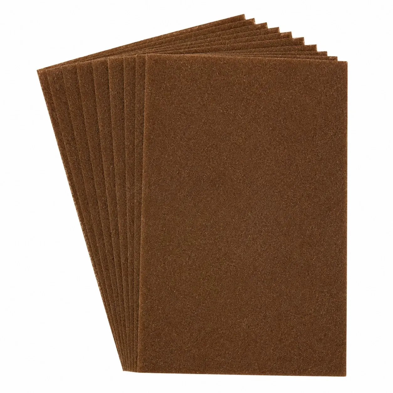Фетр листовой жесткий 1 мм, цв. коричневый, 10 шт в уп, 20 х 30 см, арт. 1215