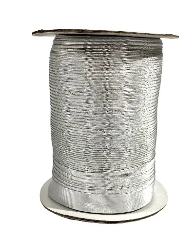 Косая бейка атласная однотонная, цв. серебро, ш.15 мм, рул.109 м