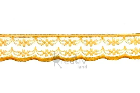 Кружево разрывное 2 см, цв. коричневый, 15ярд, арт. SK1331