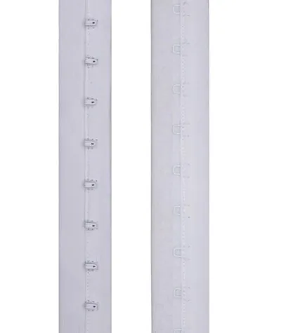 Крючки на тесьме 1ряд, цв. белый, шир. 28 мм, рул.9,14 м