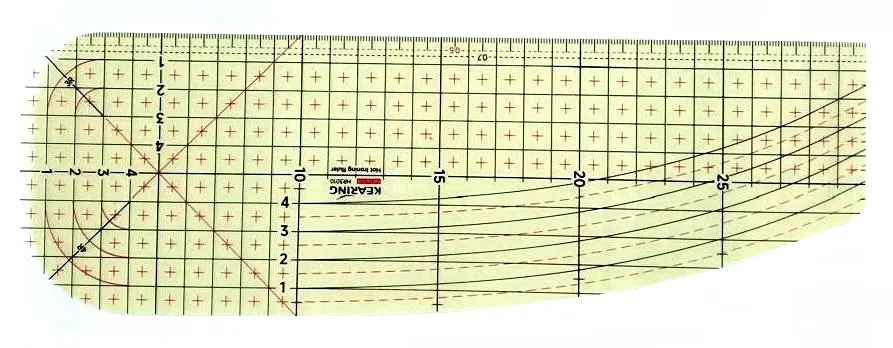Линейка для горячего глажения, пластик, "HR3010", 30 х 10 см округлая