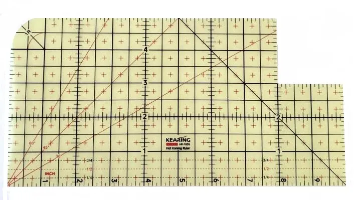 Линейка для горячего глажения, пластик, "HR-1005", 25,5 х 12,8 см без угла