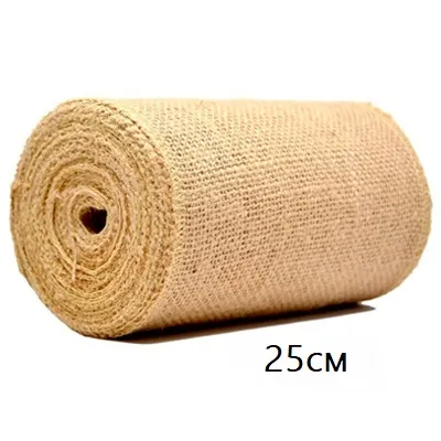 Лента Мешковина, цв. натуральный, ш.25 см, 9,1 м в рулоне