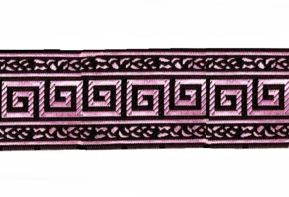 Тесьма жаккардовая ВЕРСАЧЕ, цв. розовый, шир. 50 мм, 7 м, арт. MZHB-5008