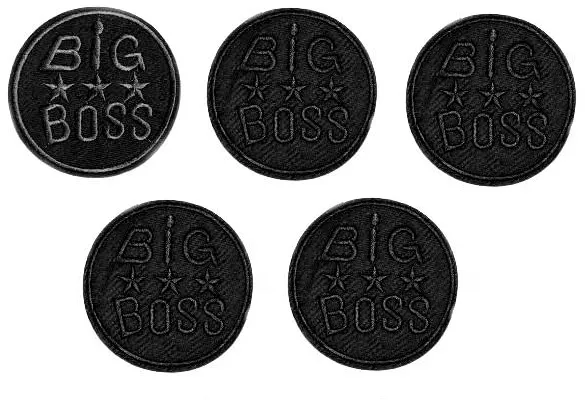 Аппликация термоклеевая BIG-BOSS, цв. черный, фас. 60 шт, 75 х 75 мм, арт. R2901