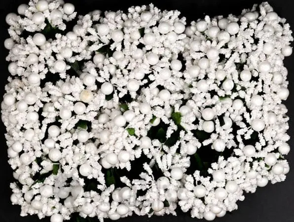 Тычинки для цветов, матовые, цв. белый, разноразмерные, уп. 288 шт