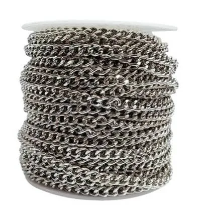 Цепочка декоративная, металл, цв. серебро, 5.5 х 7.5 х 1.4 мм, дл. 25 м, арт. B-114SF